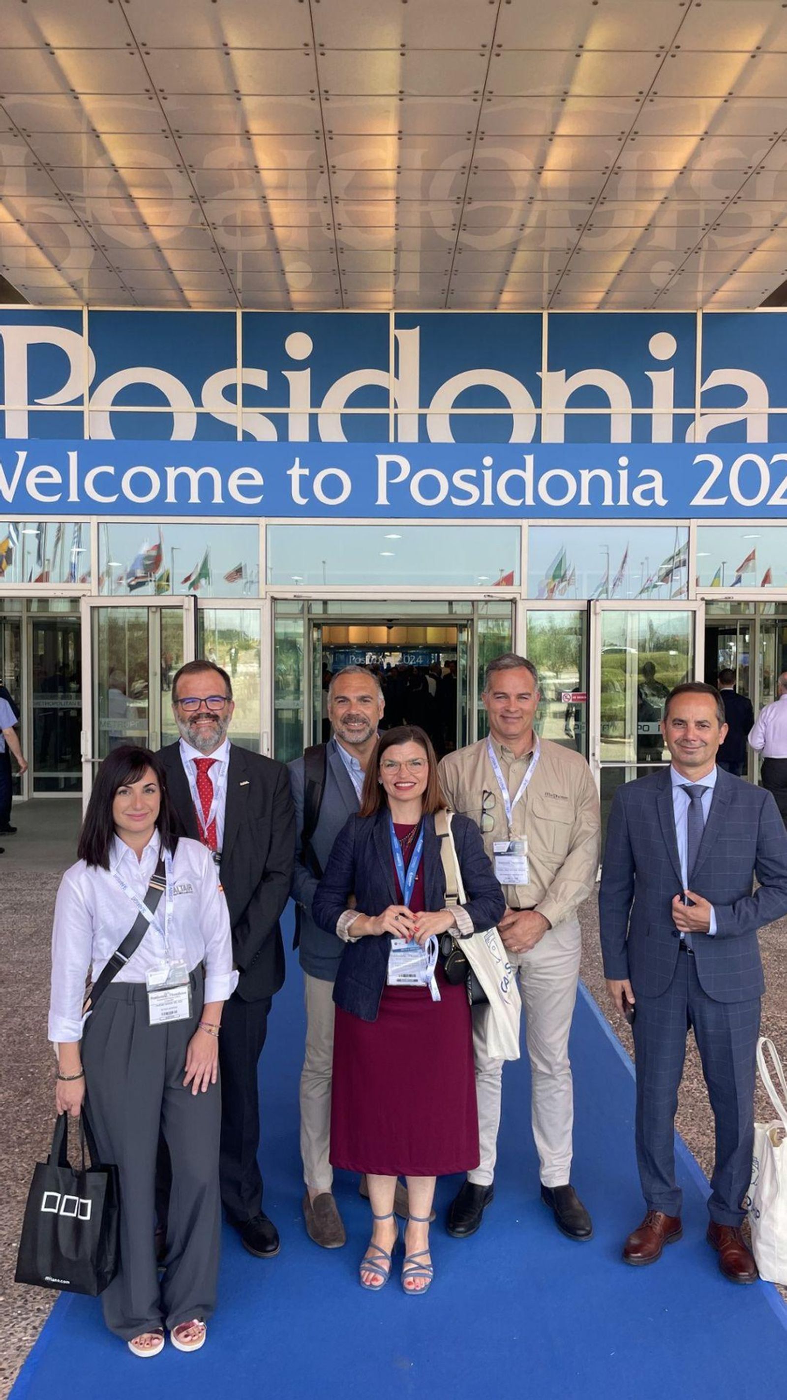 Expedicion de empresarios de Cádiz con la Cámara de Comercio a la Feria de Posidonia en 2024.