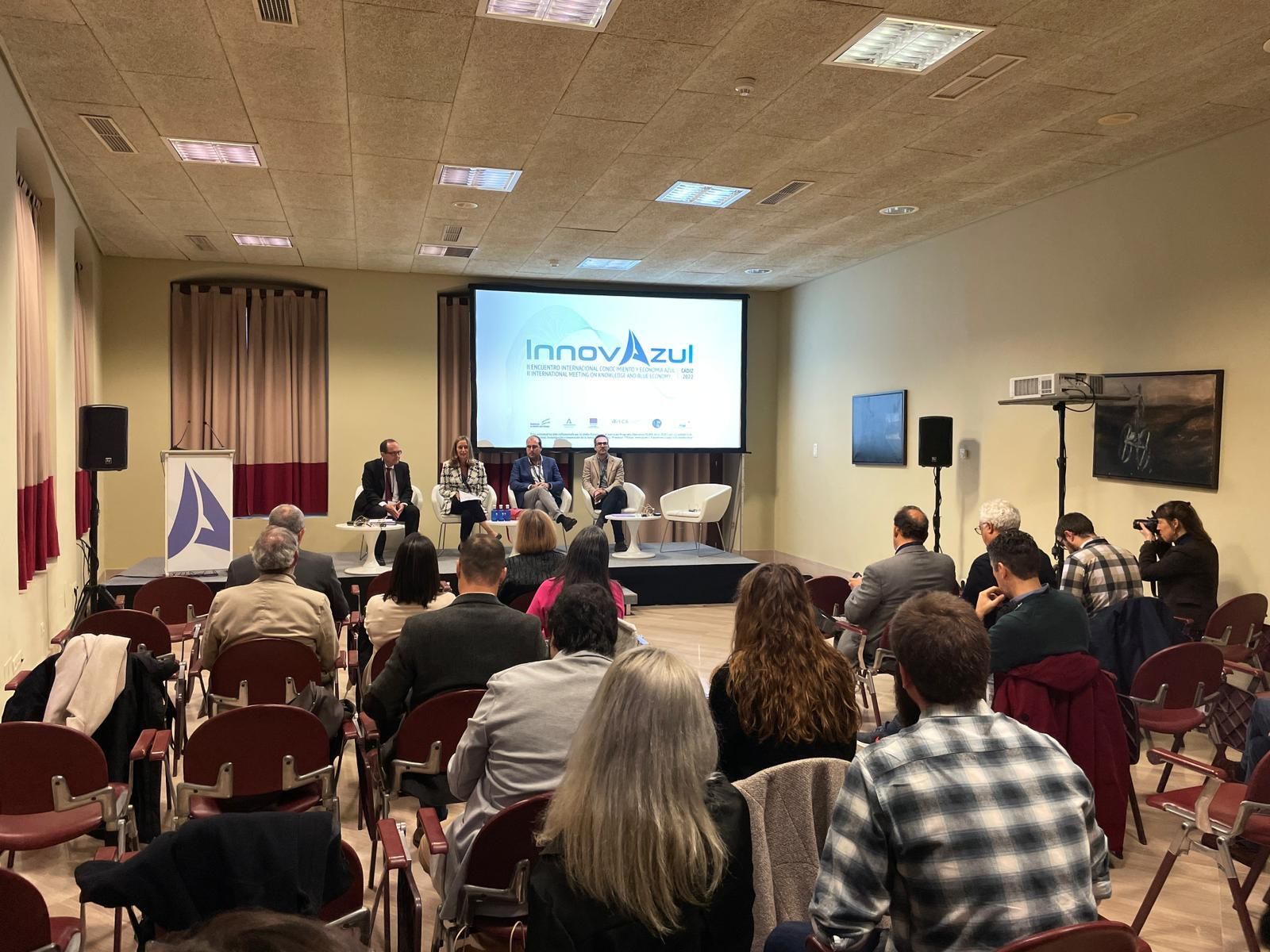 Una imagen del seminario ‘Recursos marinos de las sociedades prehistóricas’, en InnovAzul 2022.