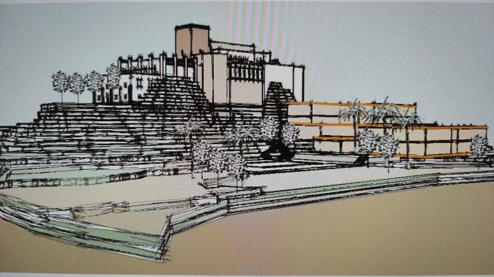 magen del proyecto del hotel que impulsa Promociones Zahira en el Castillo de la Albaida