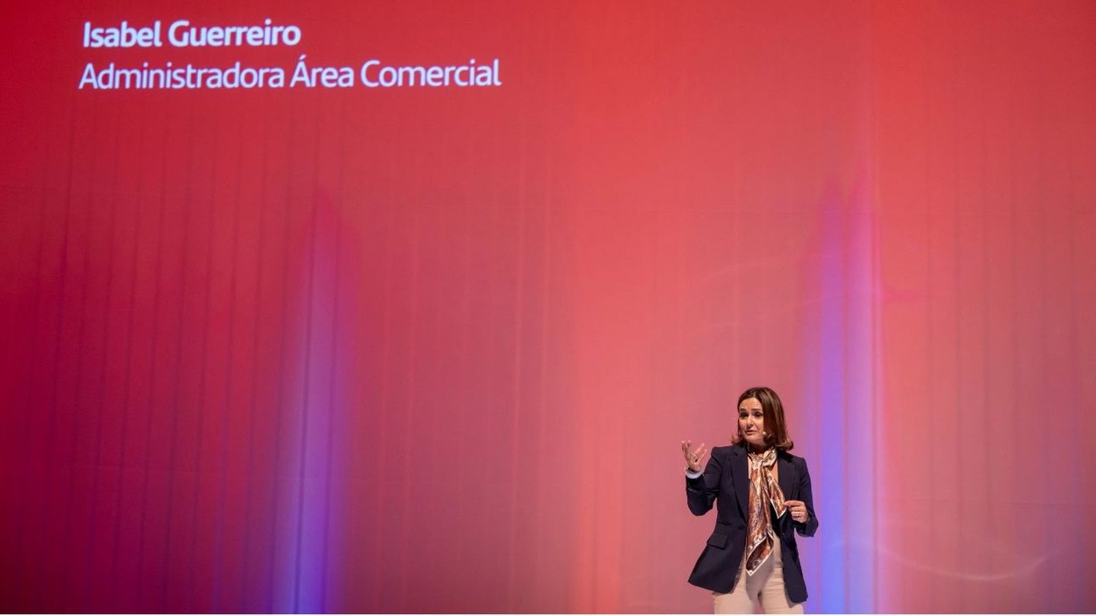 Isabel Guerreiro, nueva CEO de Santander en Portugal, durante un acto cuando ejercía como administradora del Área Comercial.