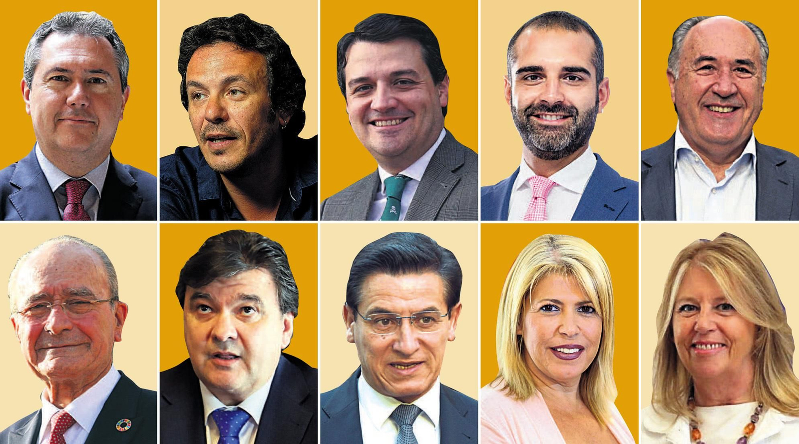 Los diez alcaldes encuestados por los diarios del Grupo Joly.