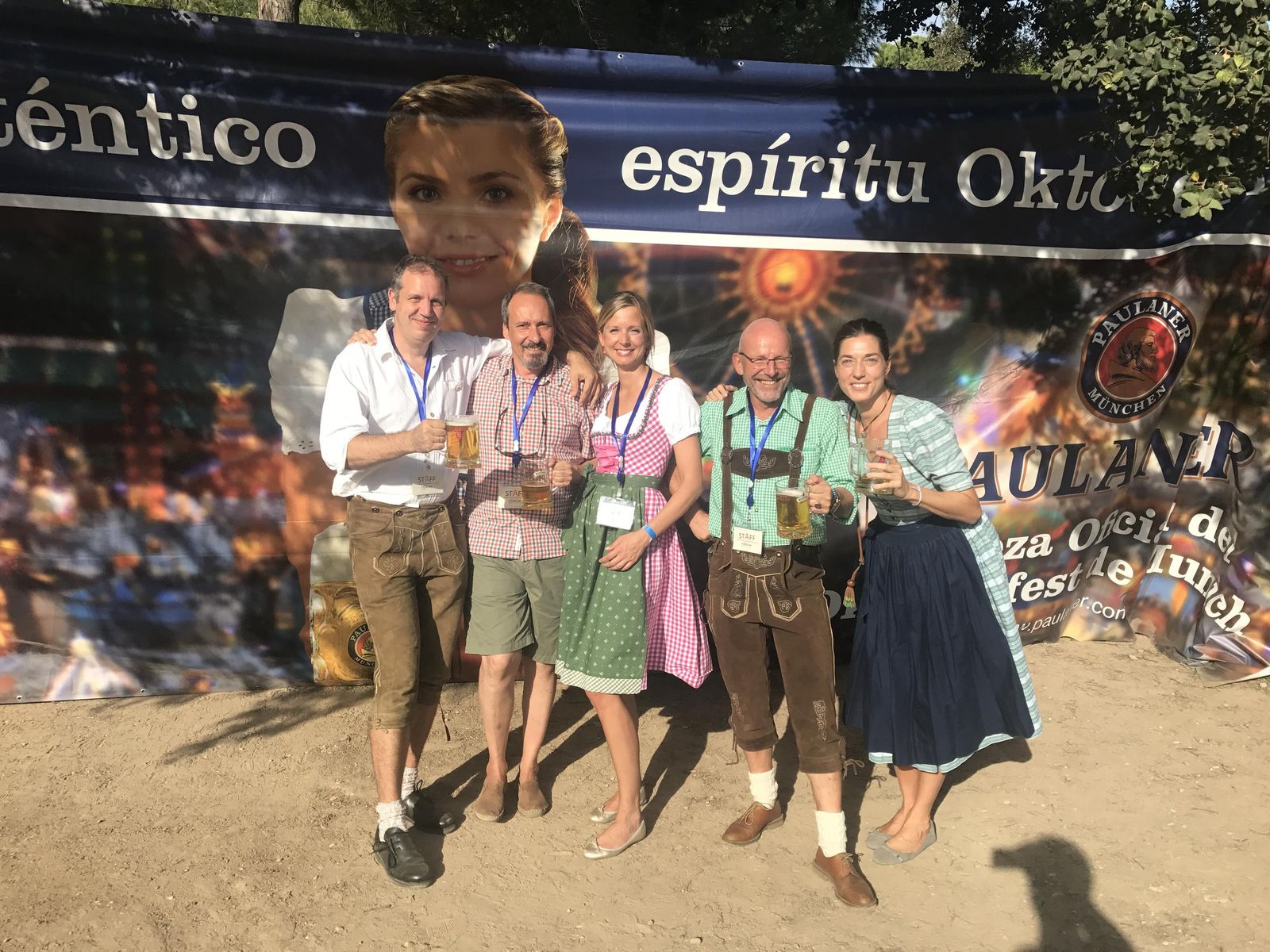 Algunos de los organizadores de Forum Sevilla en el pasado Oktoberfest
