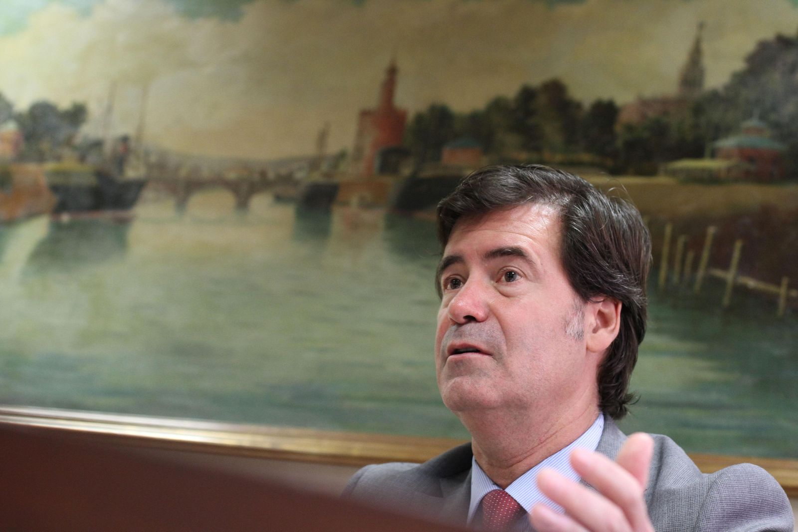 El empresario Miguel Rus, durante un momento de la entrevista.