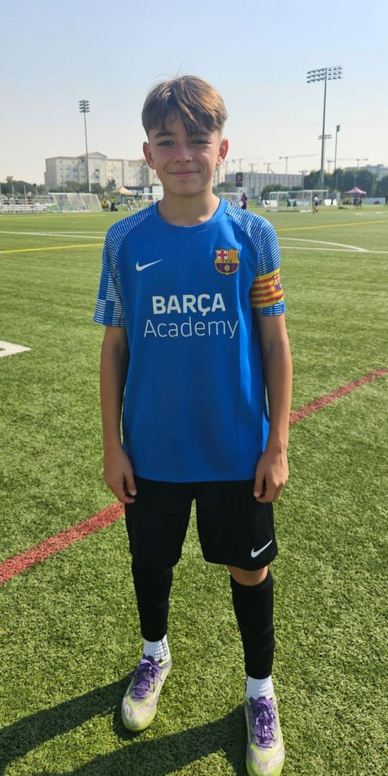 José Antonio como capitán de su equipo en Barcelona.