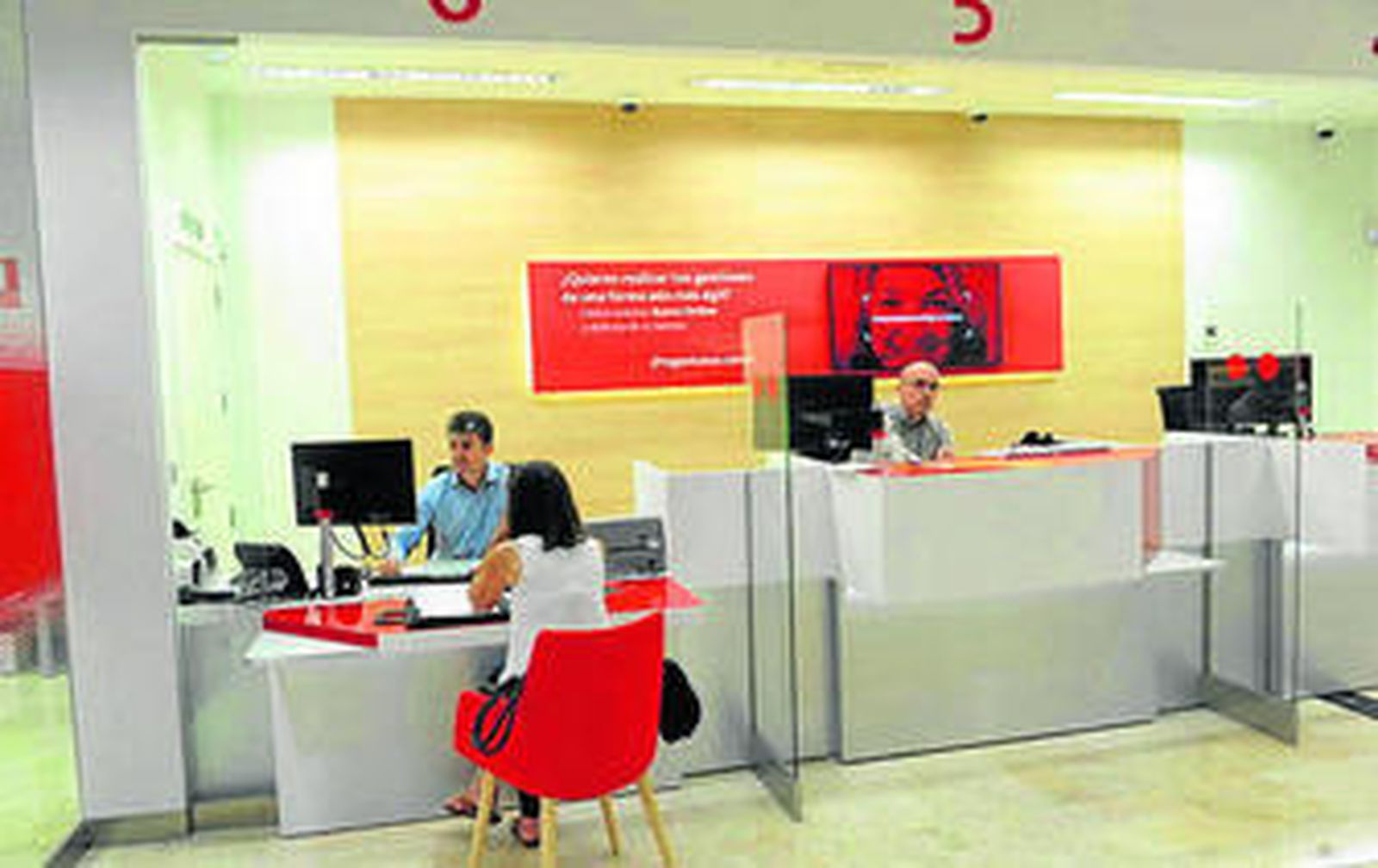 El interior de la oficina.