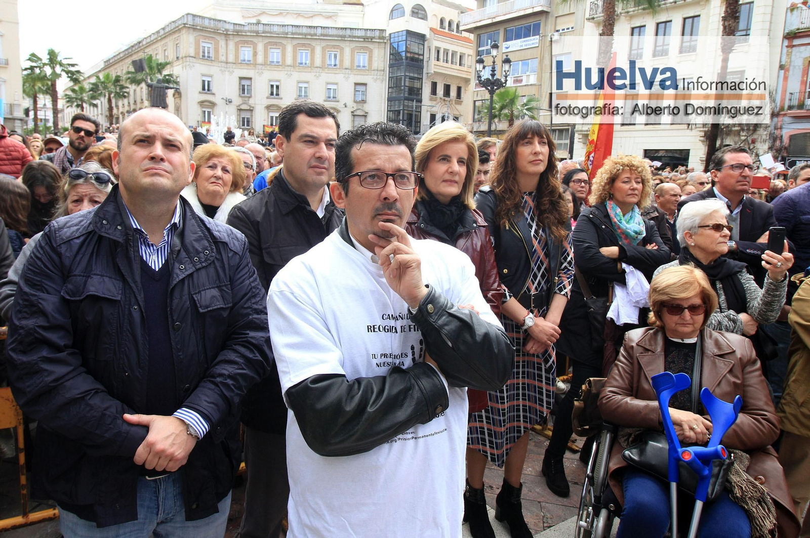 Imágenes de la manifestación contra la derogación de la prisión permanente revisable celebrada en Huelva