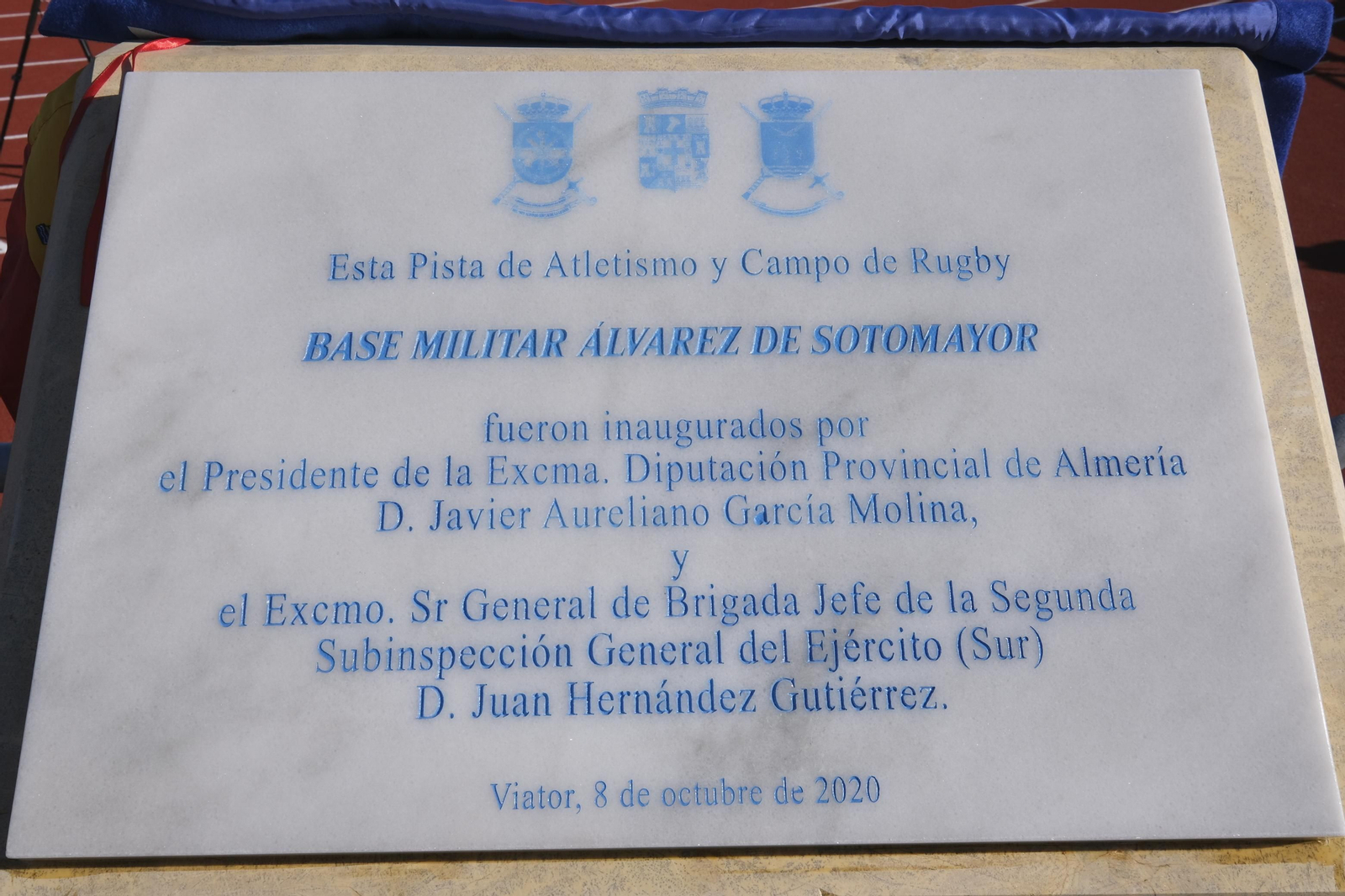 Fotogalería inauguración pista de atletismo y campo de rugby en la Base Militar Álvarez de Sotomayor