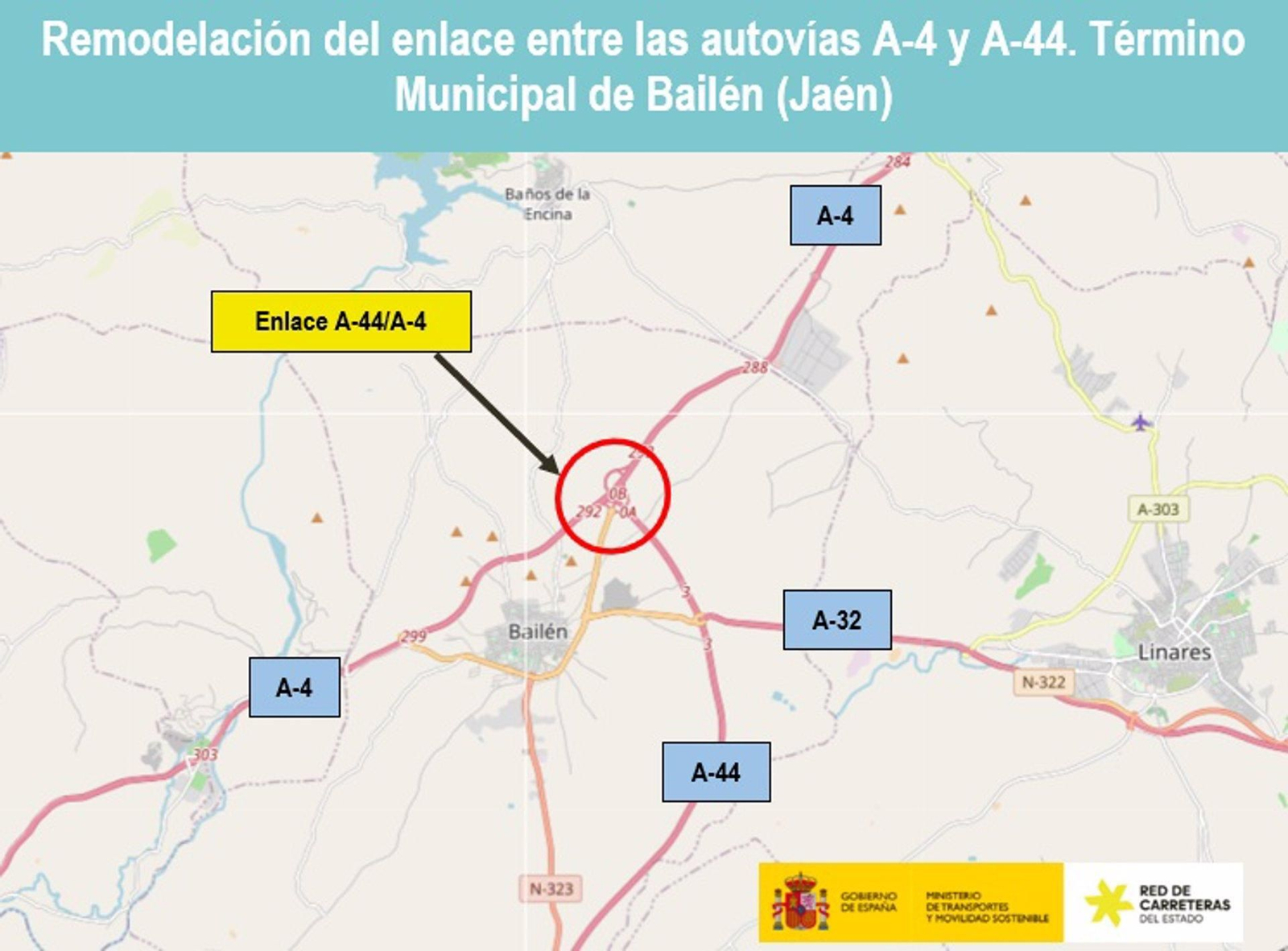 Enlace de la A-4 y la A-44.