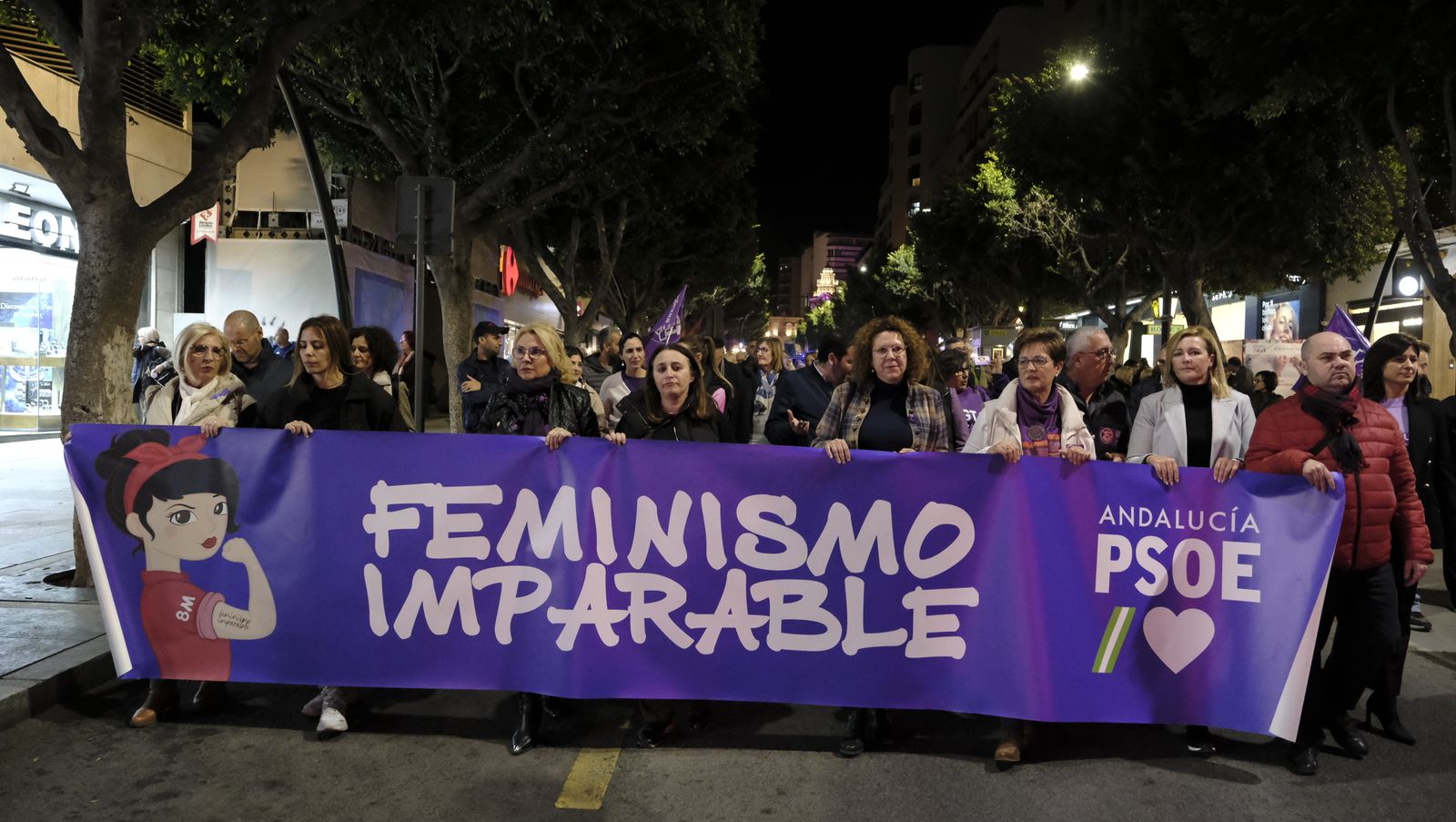 Imágenes de las manifestaciones por el Día de la Mujer en Almería