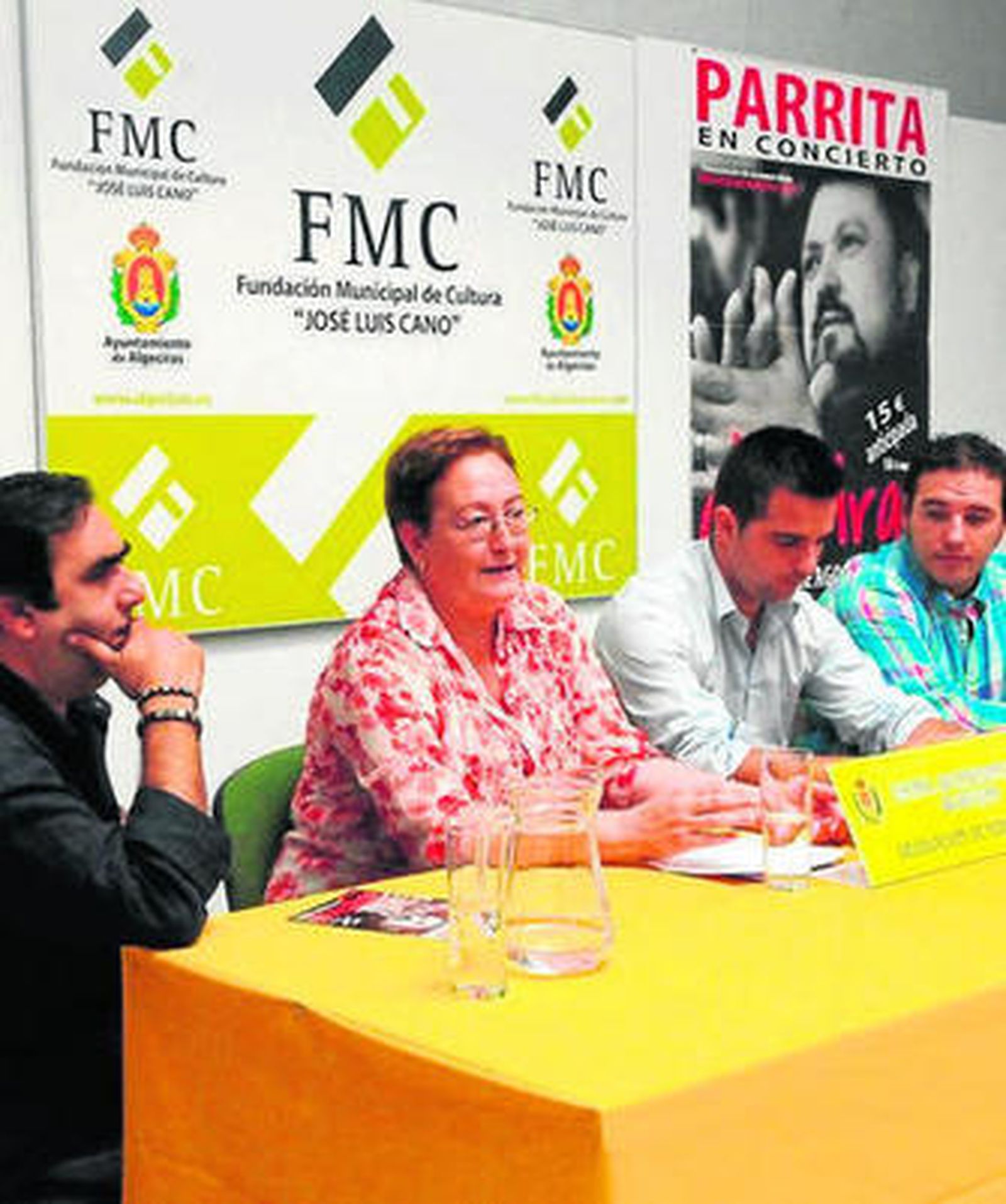 Imagen de la presentación del concierto de 'Parrita', ayer.