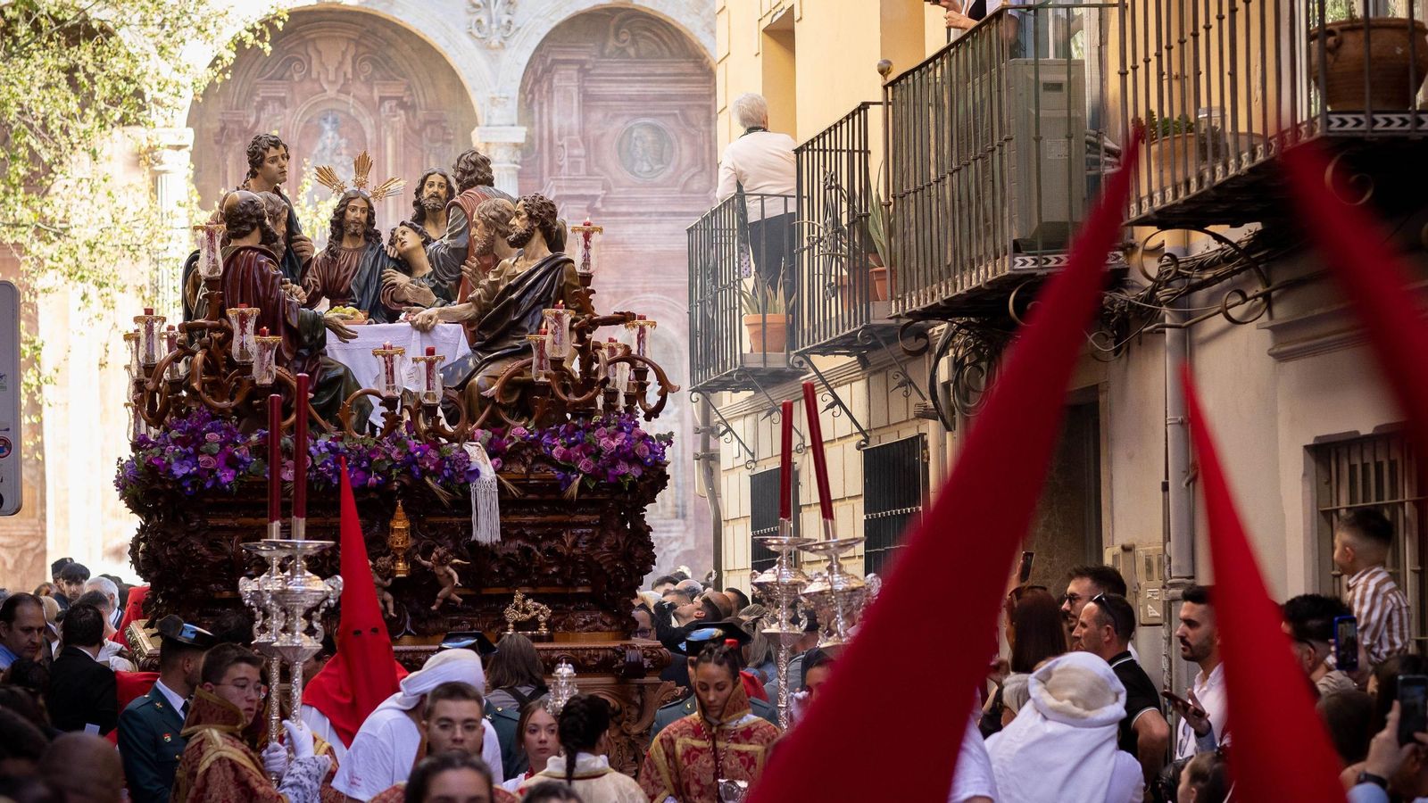 Santa Cena Sacramental en la calle Jesús y María, Domingo de Ramos 2023