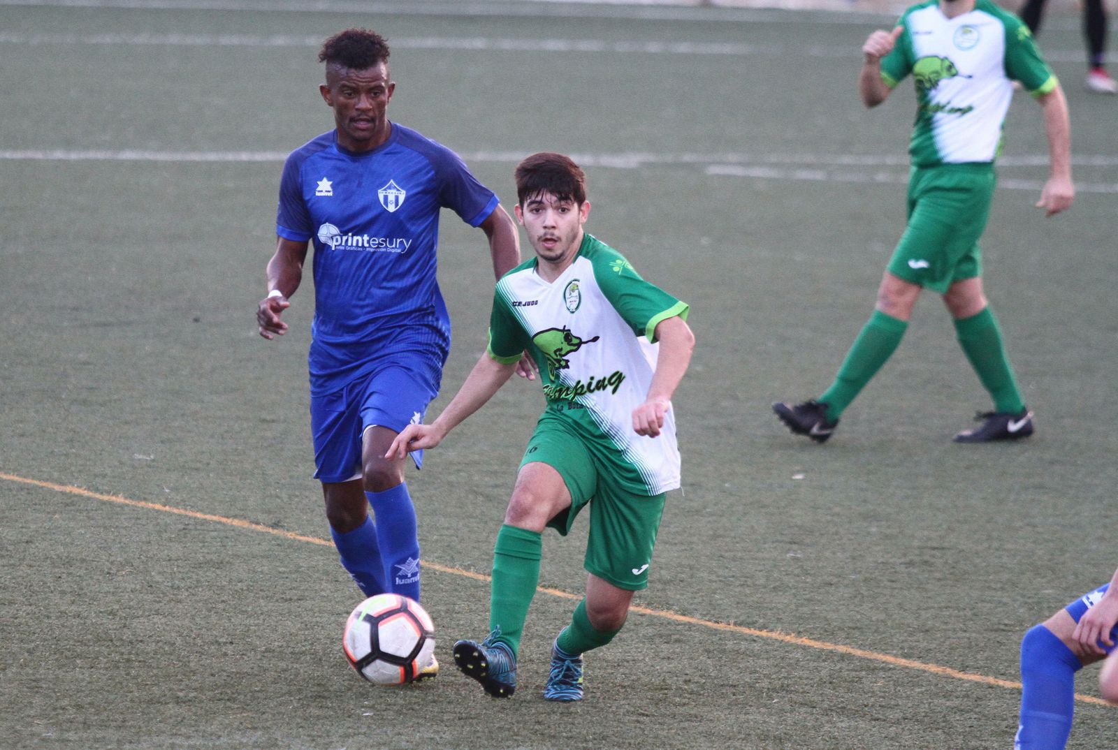 Partido del Camping La Bota durante la pasada temporada.