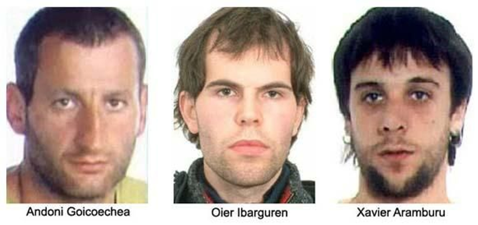 Tres nuevos etarras en la lista de los más buscados