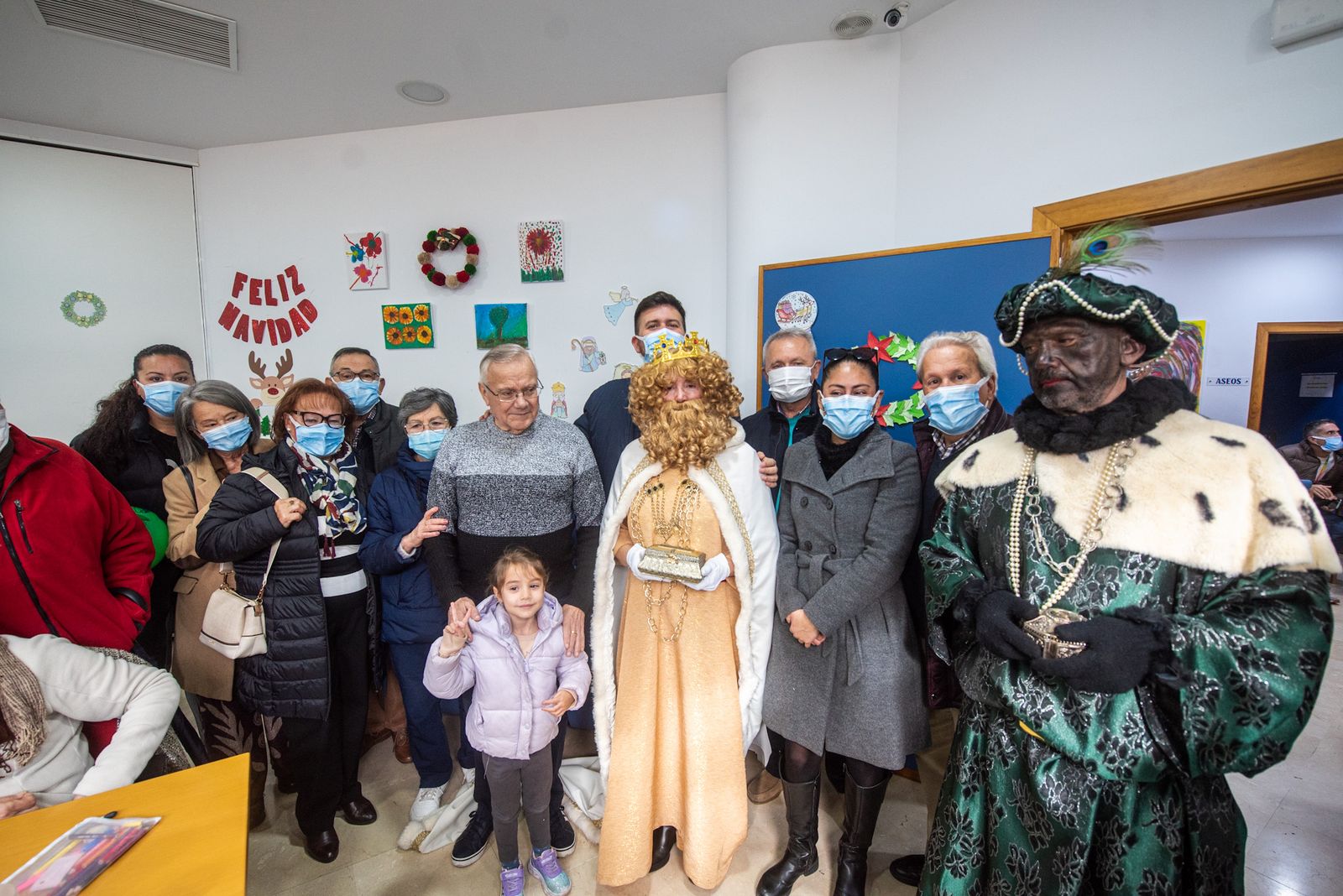 La visita de los Reyes Magos a la asociacion San Rafael de Alzheimer