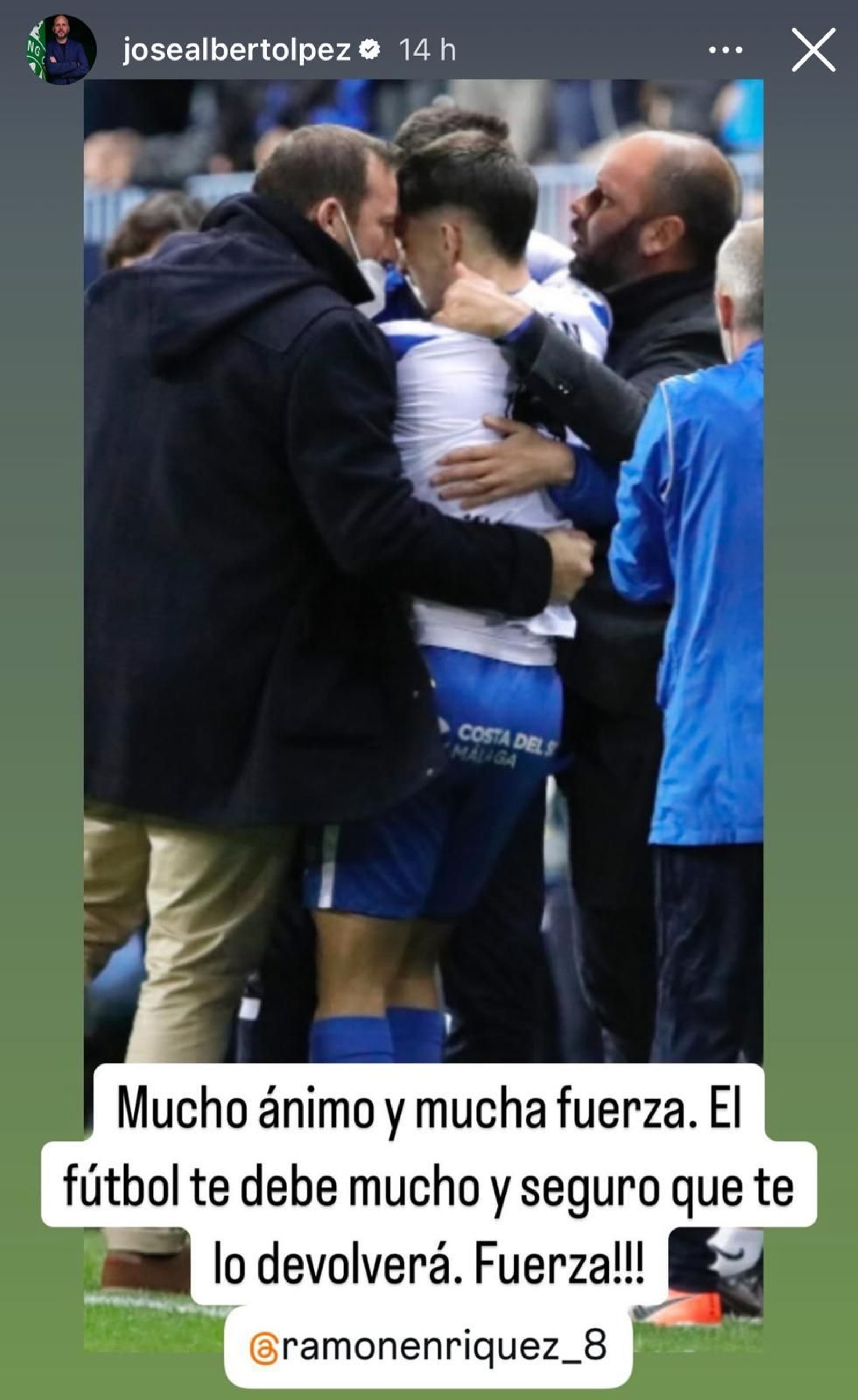 El fútbol se vuelca con Ramón Enríquez: "Estamos todos contigo"