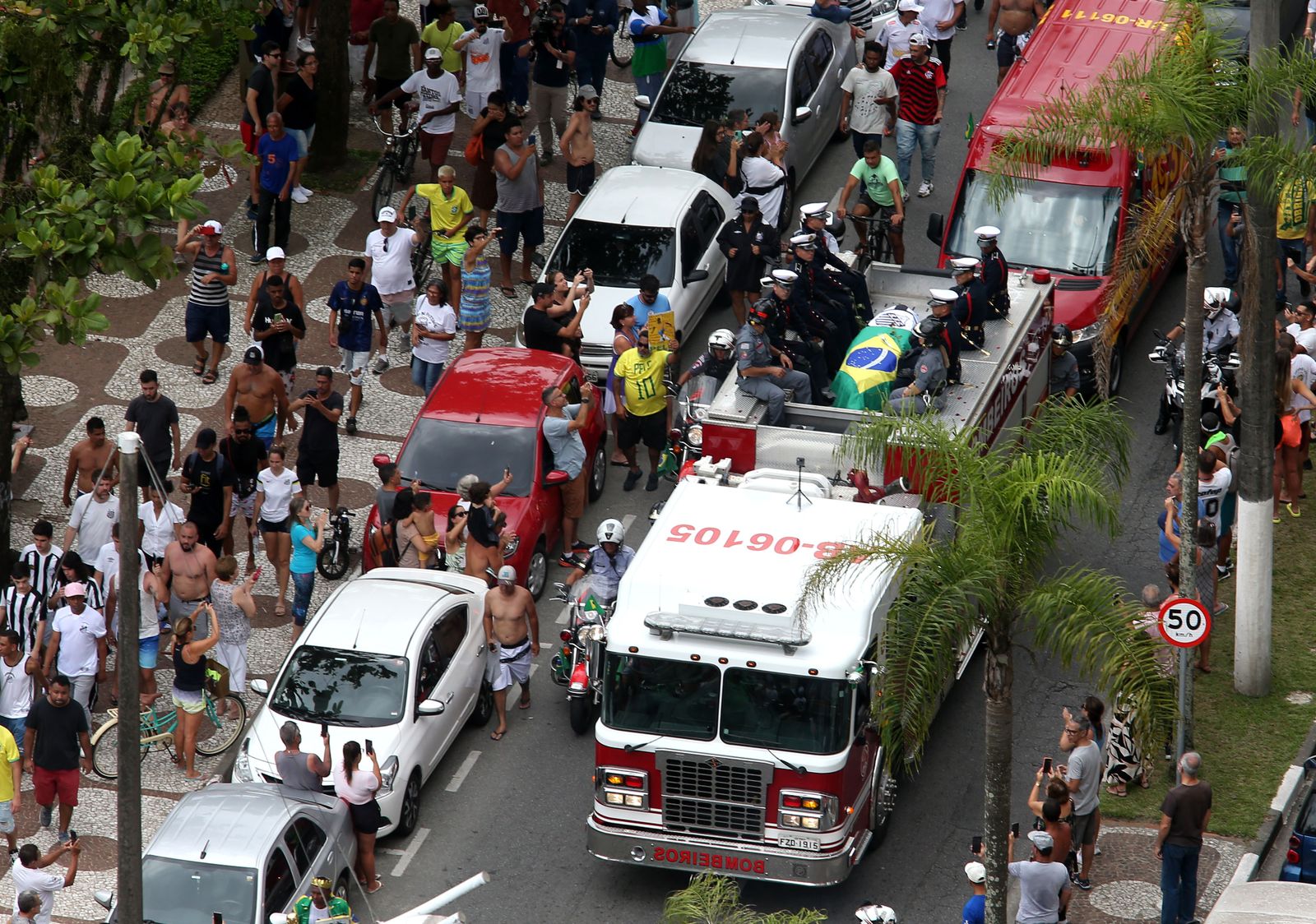 Las fotos del entierro de Pelé