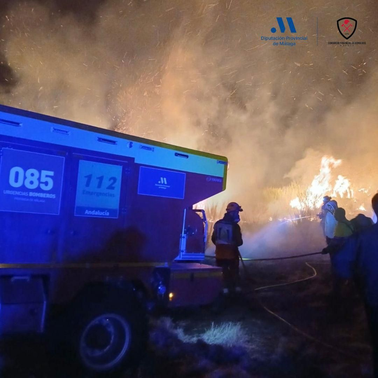 Bomberos de Málaga en Ourense.