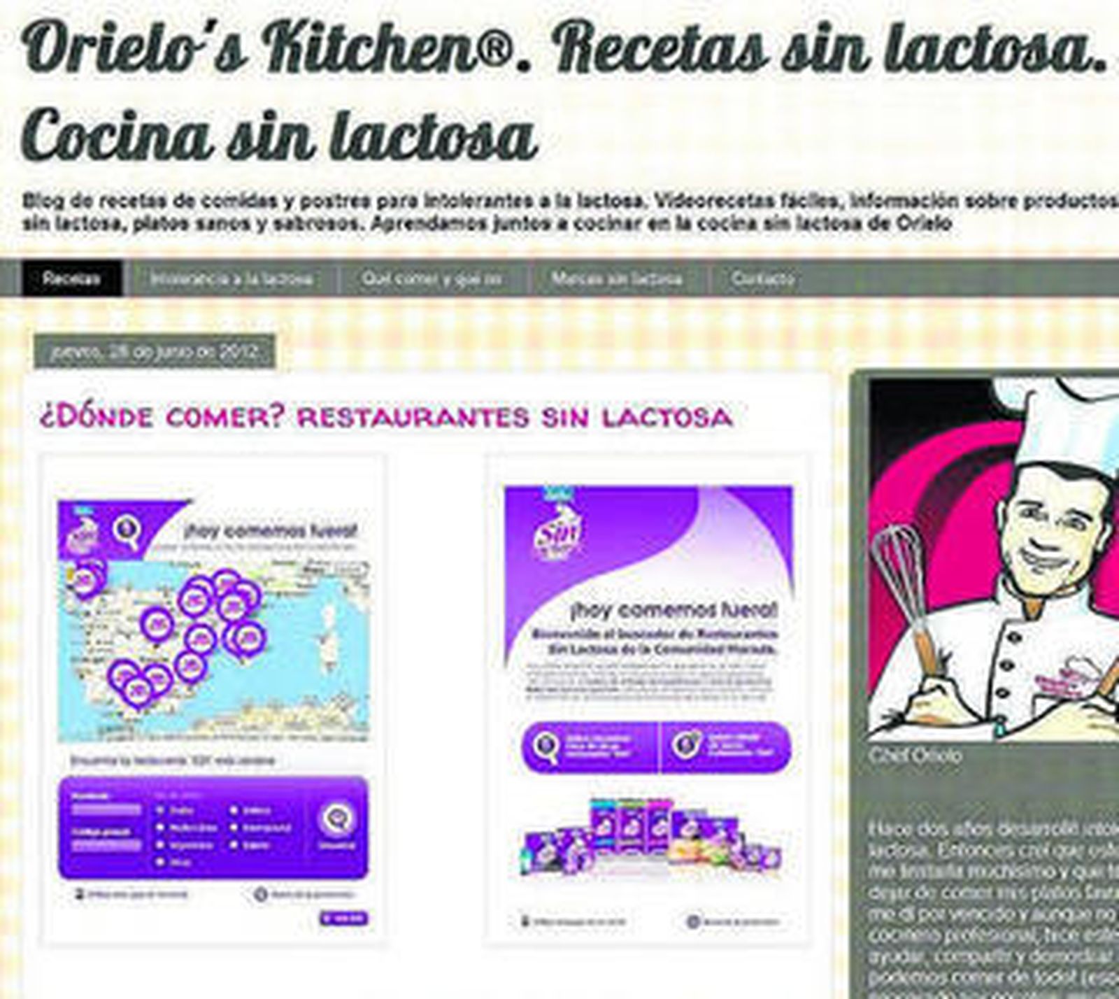 Web de Orielo's Kitchen.