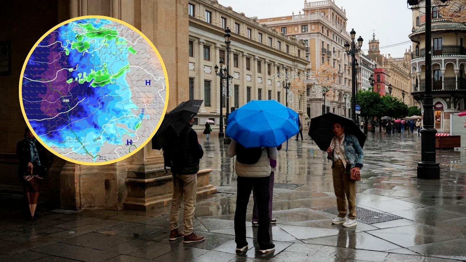El tiempo en Sevilla estará marcado por la lluvia en la jornada del jueves