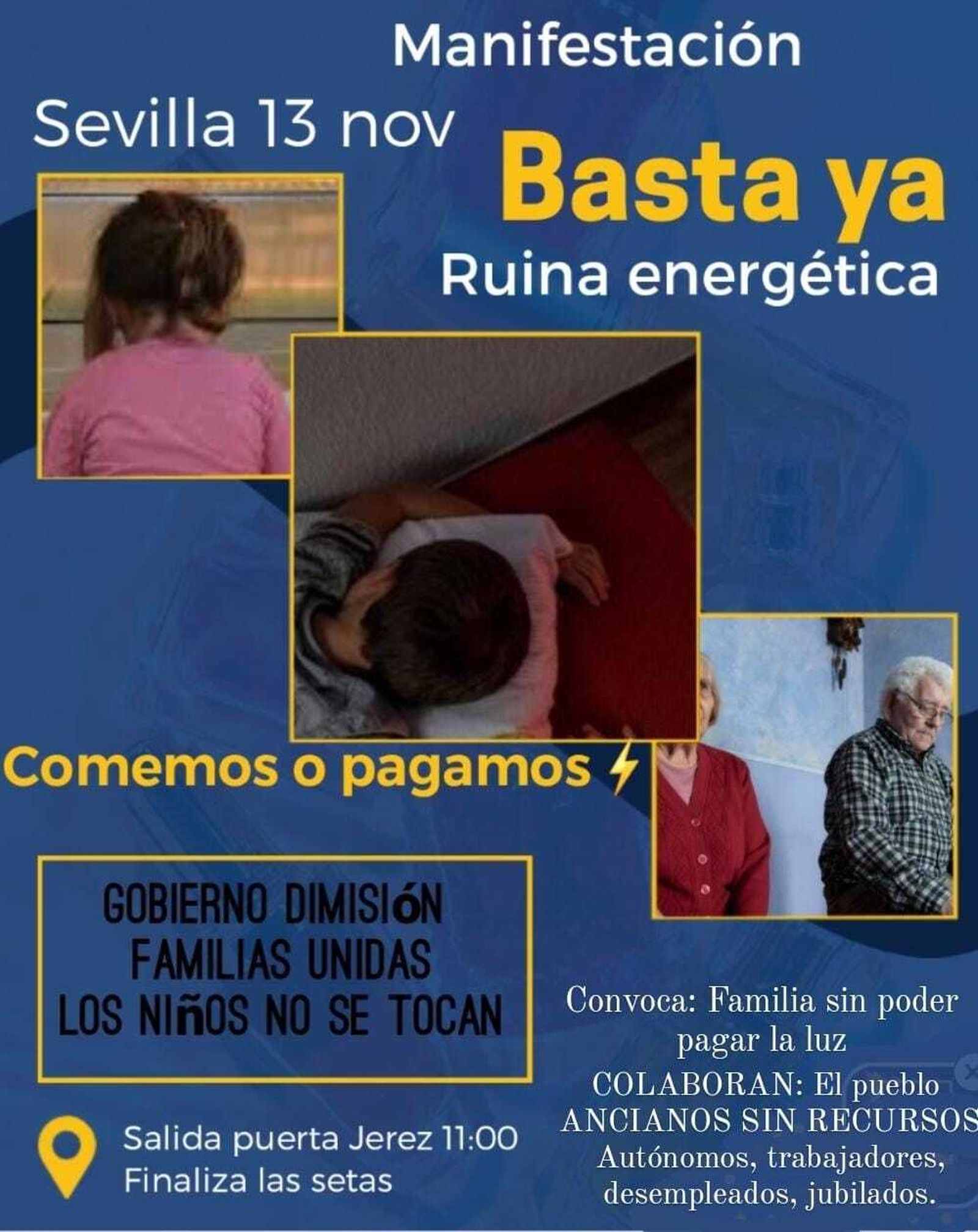 Convocatoria de la manifestación.