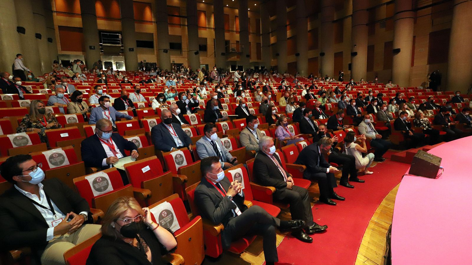Patio de butacas del Palacio de Congresos onubenses durante la inauguración de la cita.