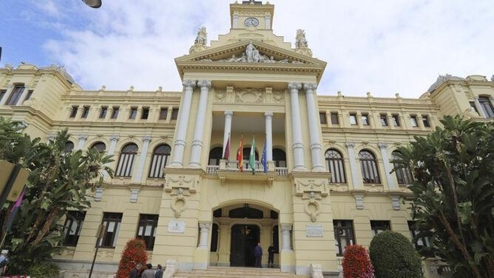 Fachada del Ayuntamiento de Málaga.