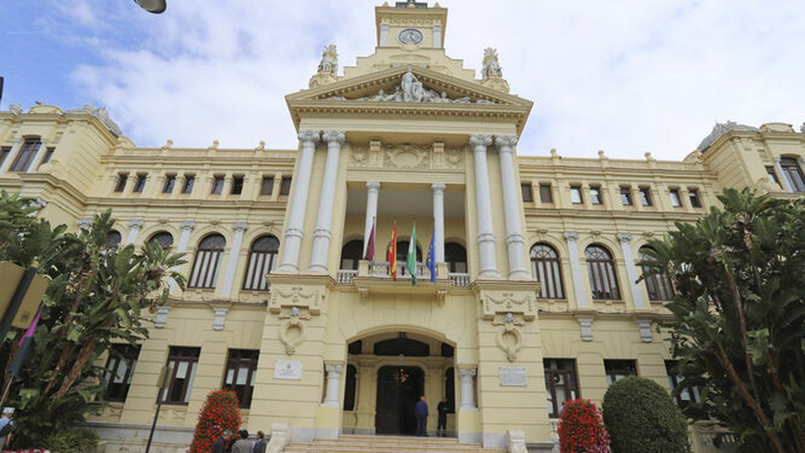 Fachada del Ayuntamiento de Málaga.