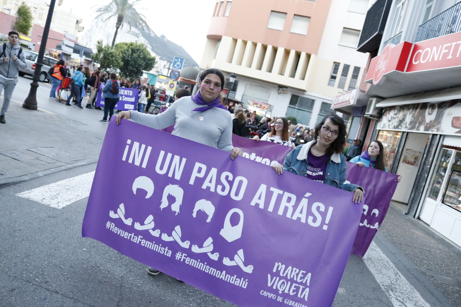 Imágenes de la manifestación por el Día de la Mujer en La Línea