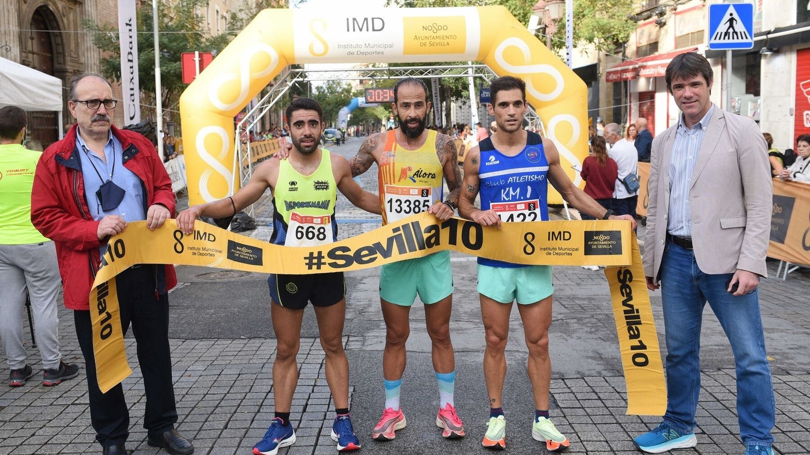 El podio masculino, con Antonio Jesús Aguilar como vencedor final.