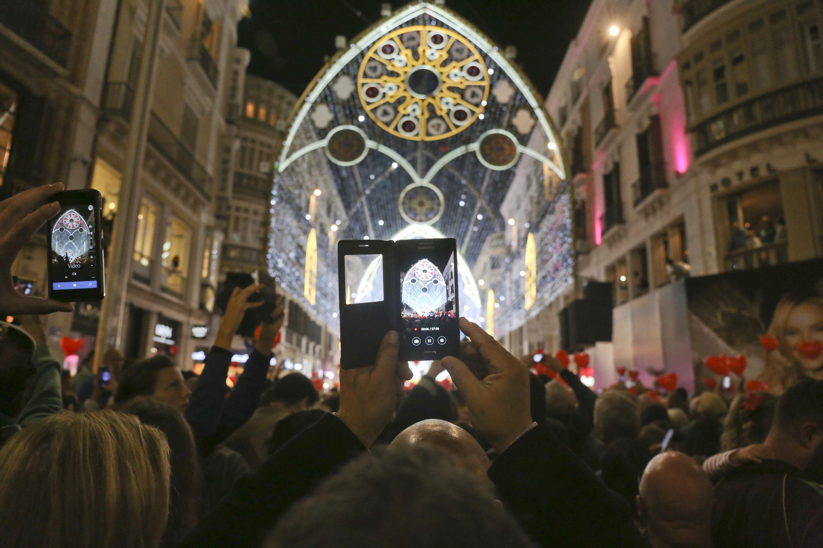 El alumbrado de Navidad de las calles de Málaga capital