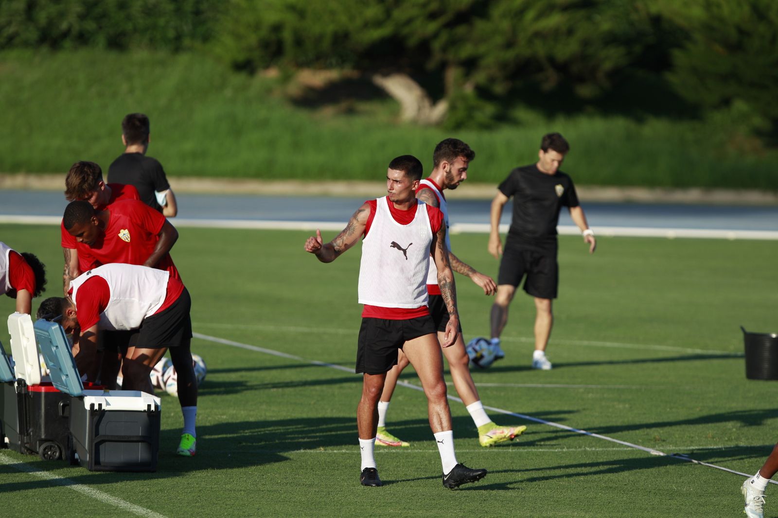 Imágenes del primer entramiento de la U.D. Almería en la Liga Santander, temporada 2022-2023