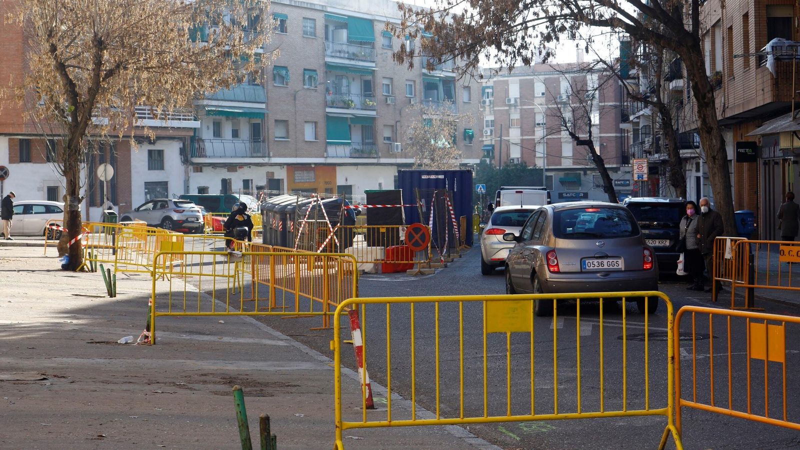 Zona acotada para la ejecución de las obras.