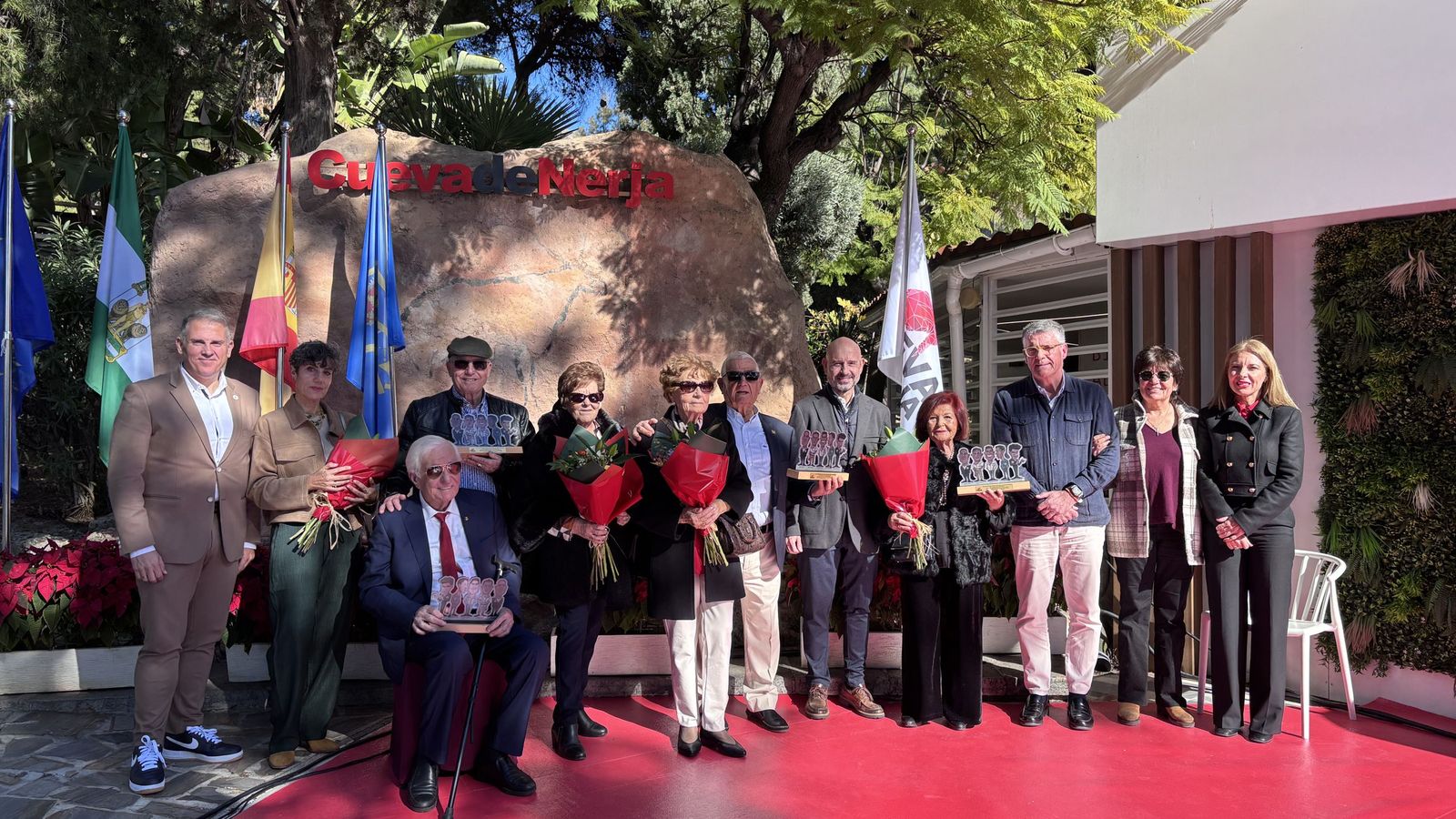 Imagen del acto del 67 aniversario de la Cueva de Nerja