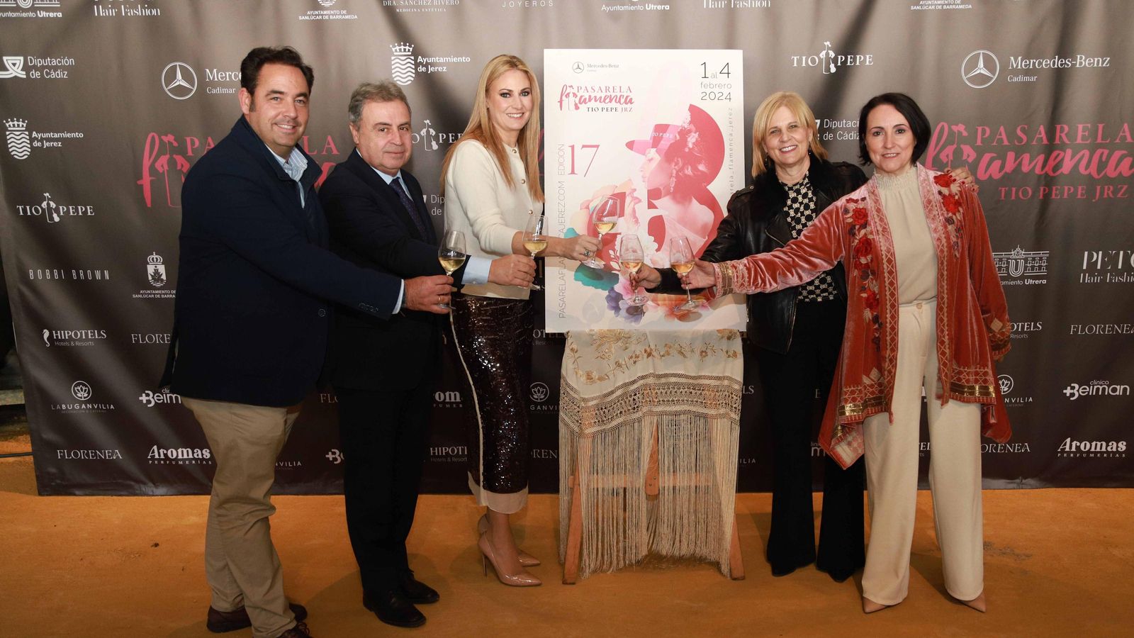 Un instante de la presentación de la Pasarela Flamenca Jerez 2024.