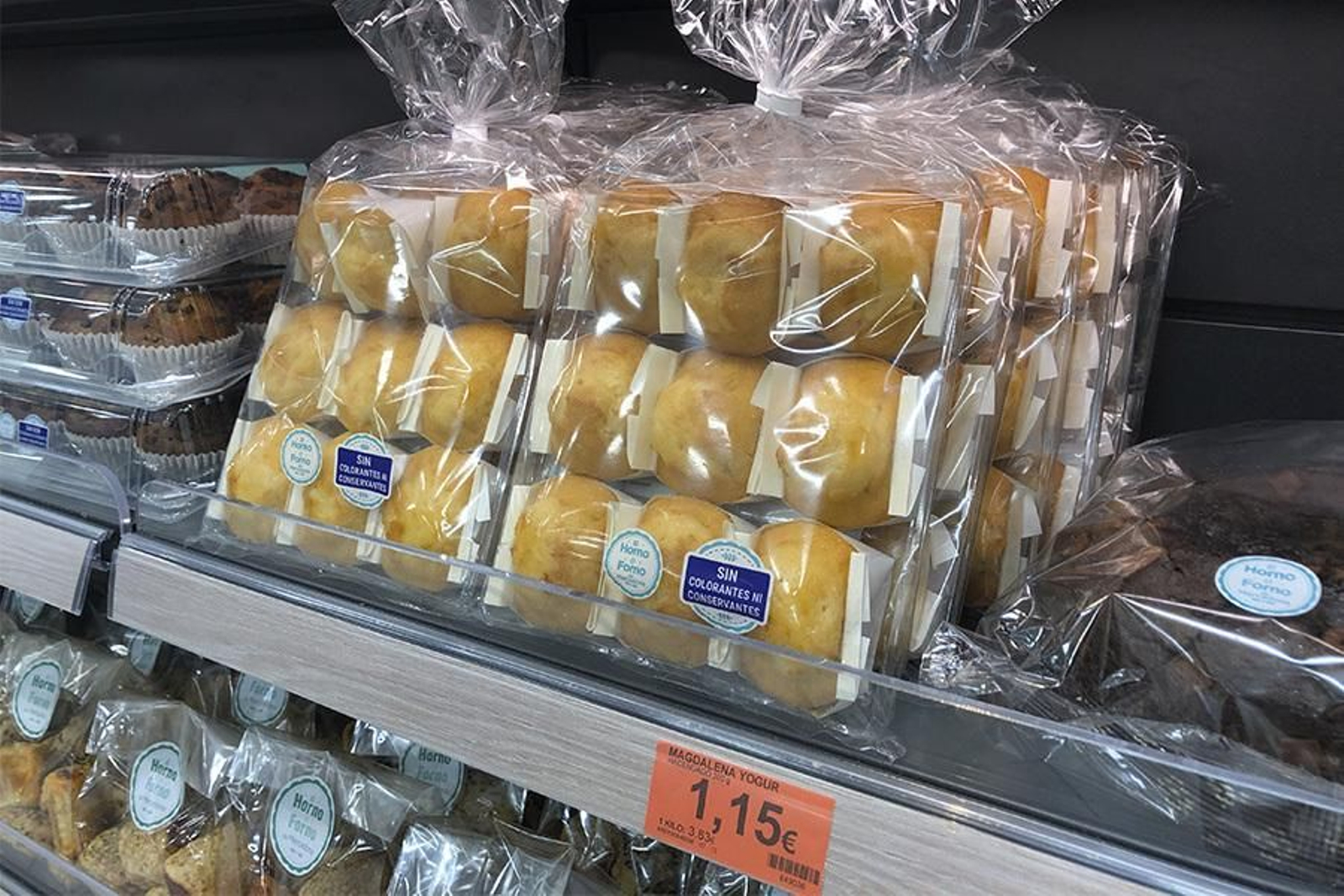 Magdalenas y bizcochos de Merdadona.