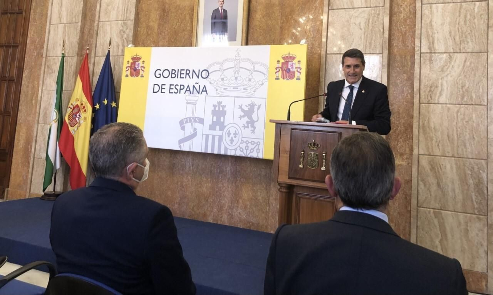 El delegado del Gobierno de España en Andalucía, Pedro Fernández, en Almería