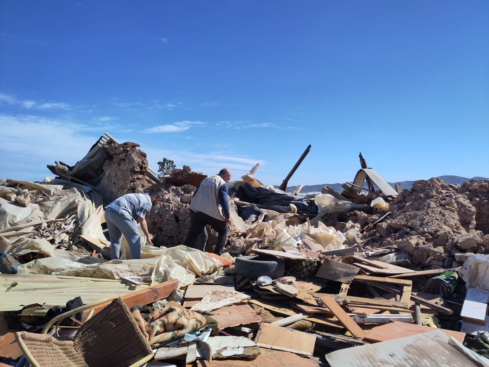 Así ha quedado el asentamiento demolido por el Ayuntamiento de Níjar.