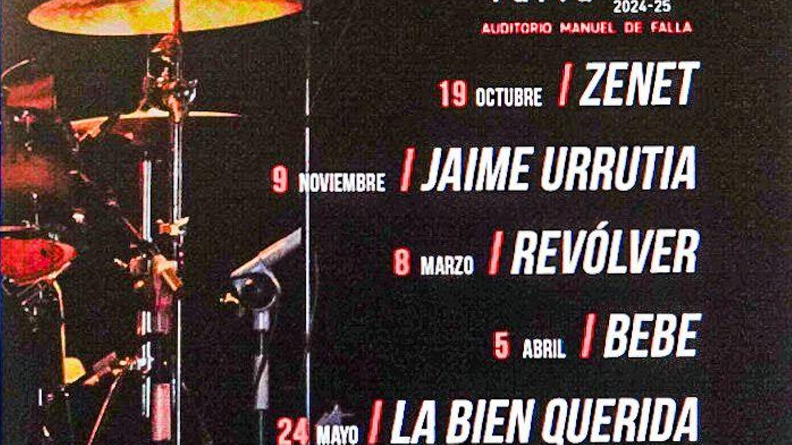 El cartel del ciclo de conciertos.
