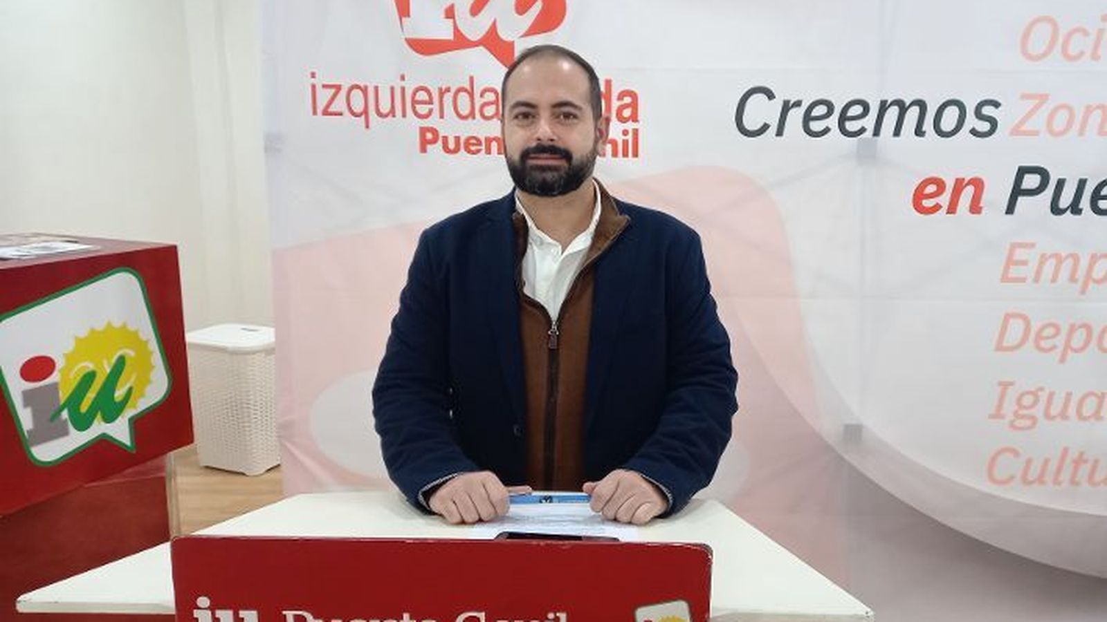 El candidato de IU a la Alcaldía, Jesús David Sánchez.