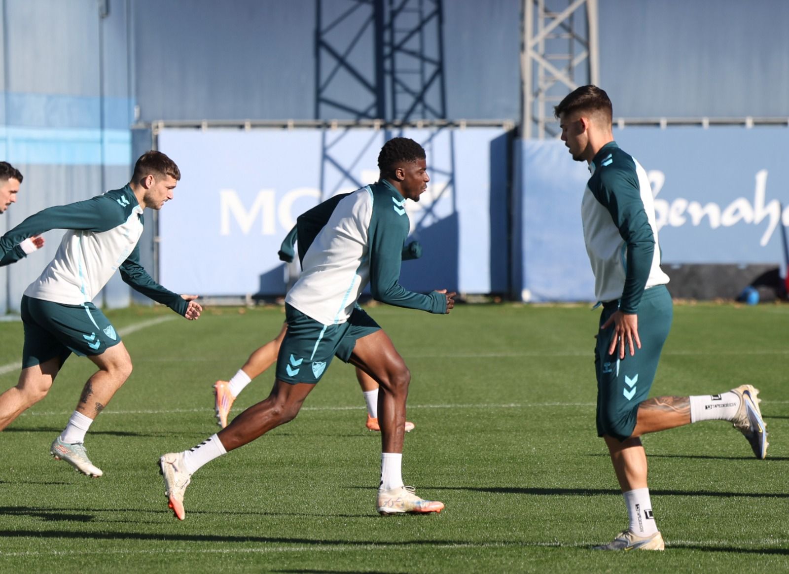 Entrenamiento Málaga CF: Carlos Puga y Haitam, bajas inesperadas