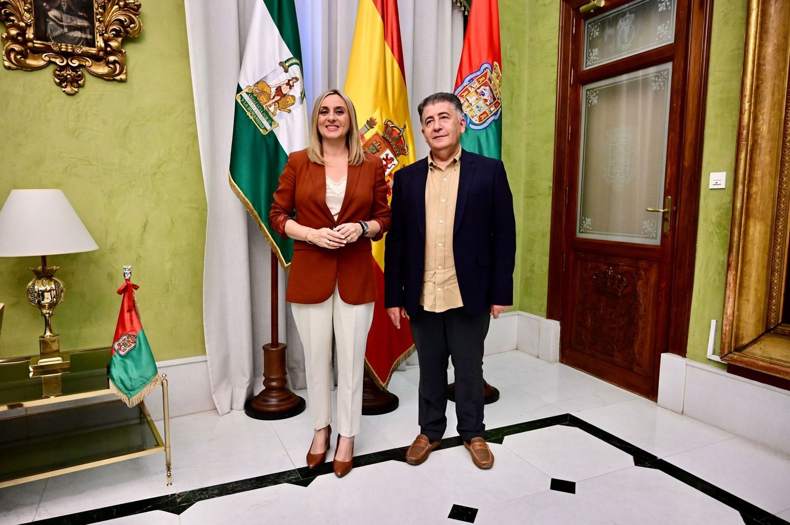 Carazo y Martín, en la reunión en la Sala de la Mariana.