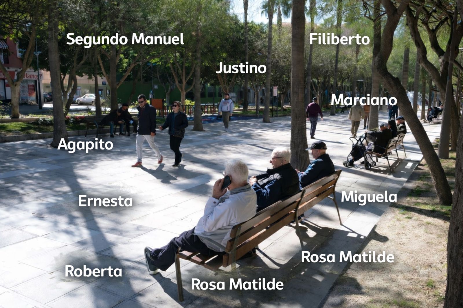 Algunos de los nombres que están en peligro de extinción en la provincia de Almería.