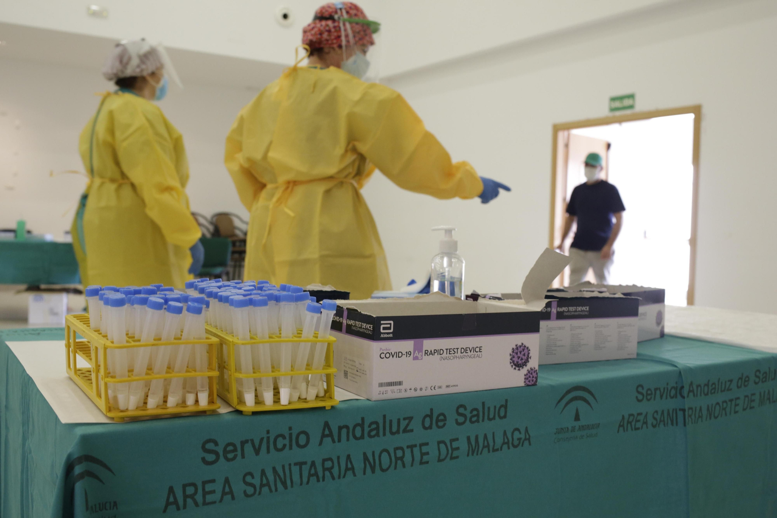 Cribado masivo en un pueblo de Málaga, en una imagen de archivo.