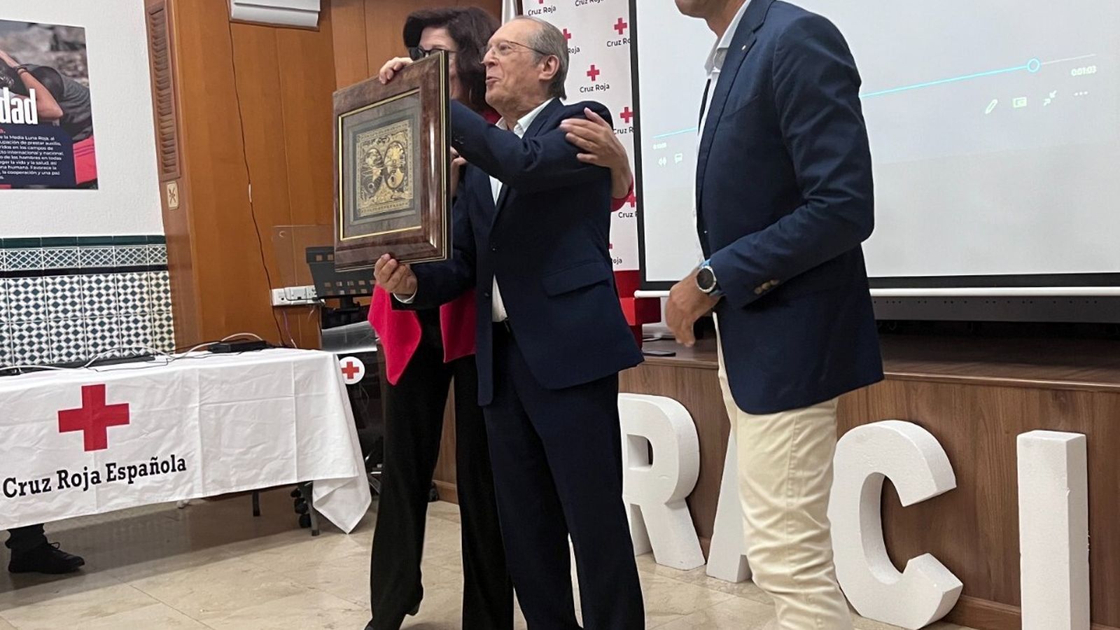 Despedida Juan José Blanco, el hasta ahora presidente de Cruz Roja Huelva