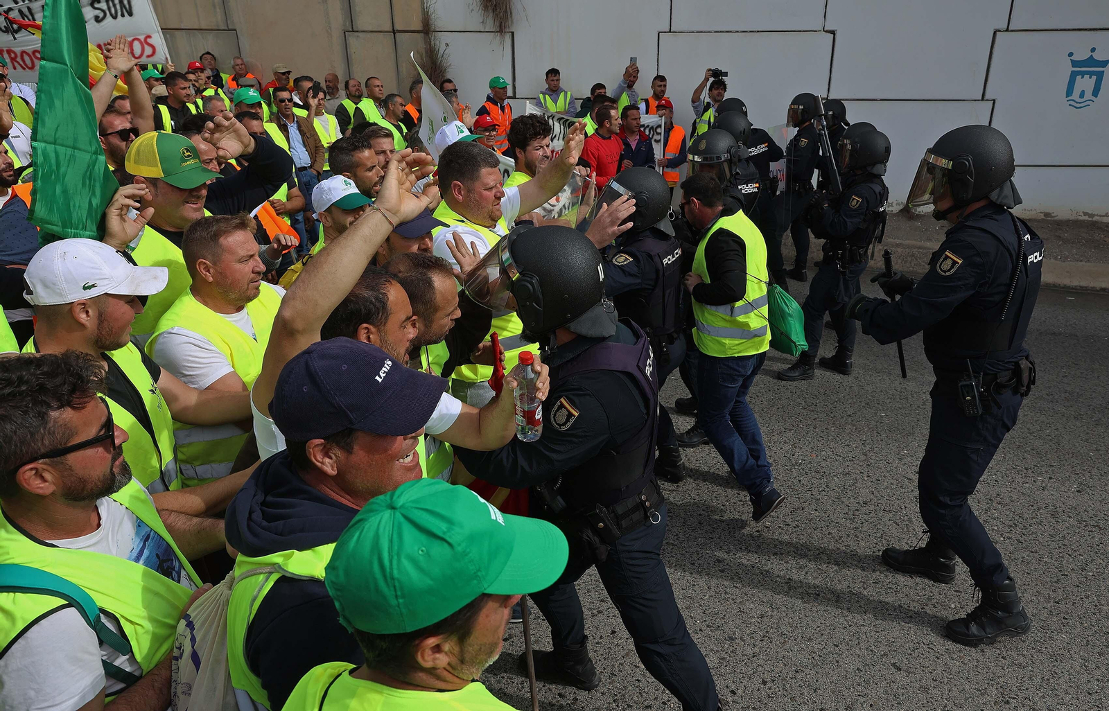 Imágenes de las protestas de los agricultores en Algeciras