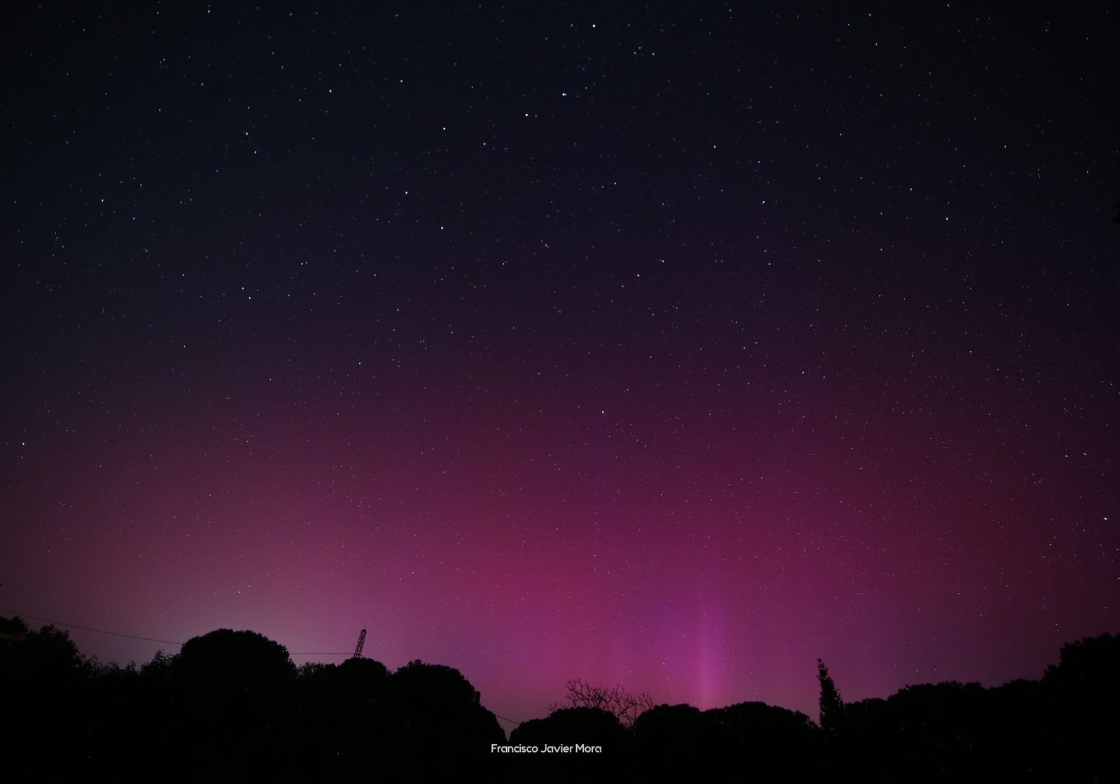 Así se han visto las auroras boreales en Huelva