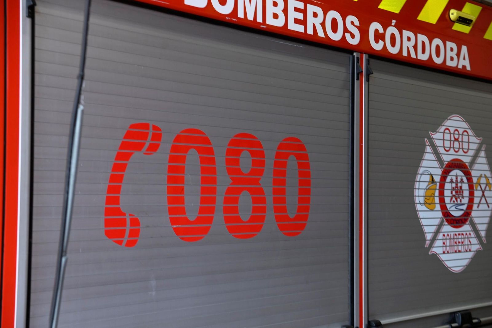 Detalle de un vehículo de los bomberos de Córdoba