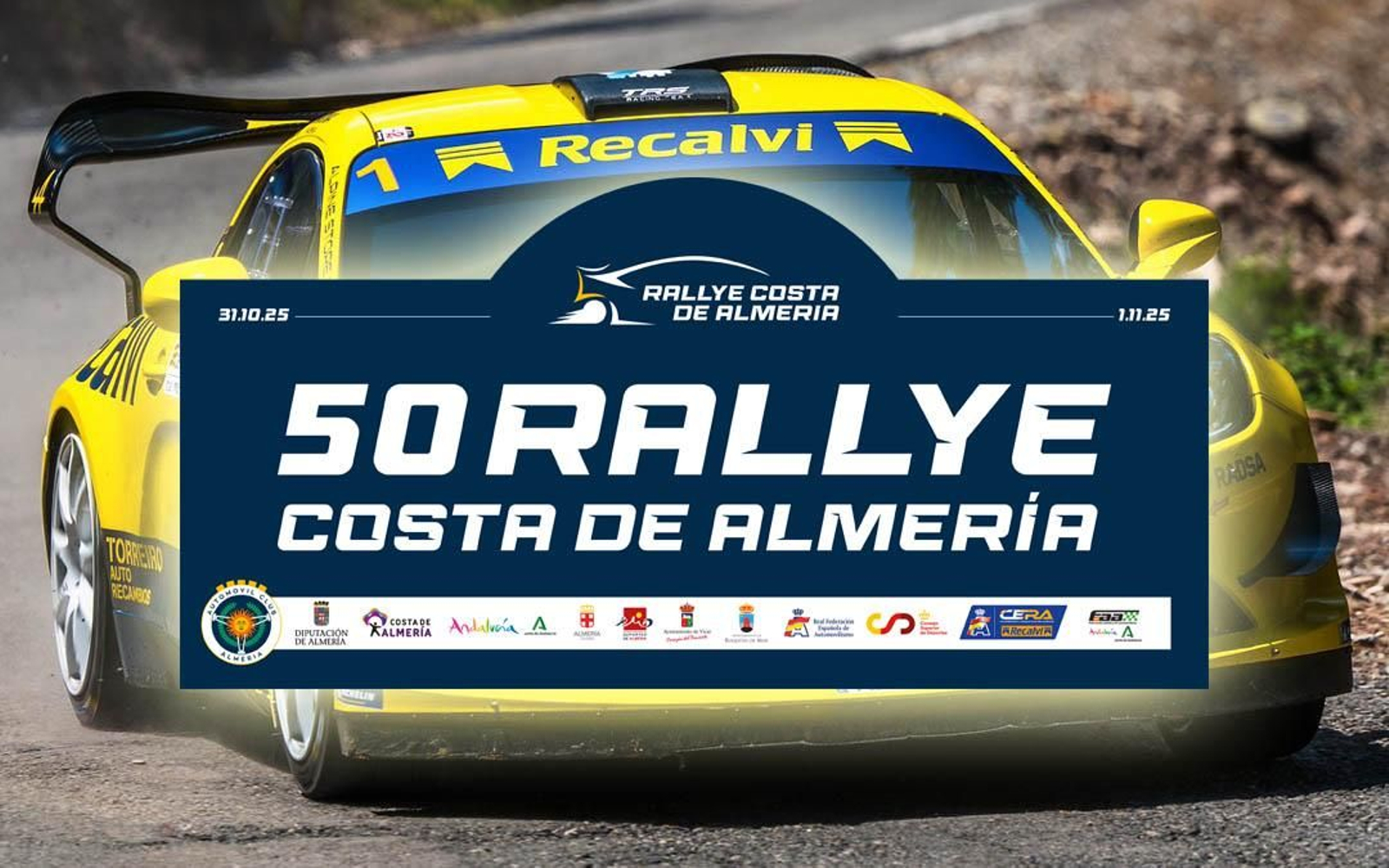 Cartel de la edición número 50 del Rallye Costa de Almería que tendrá lugar este fin de semana.