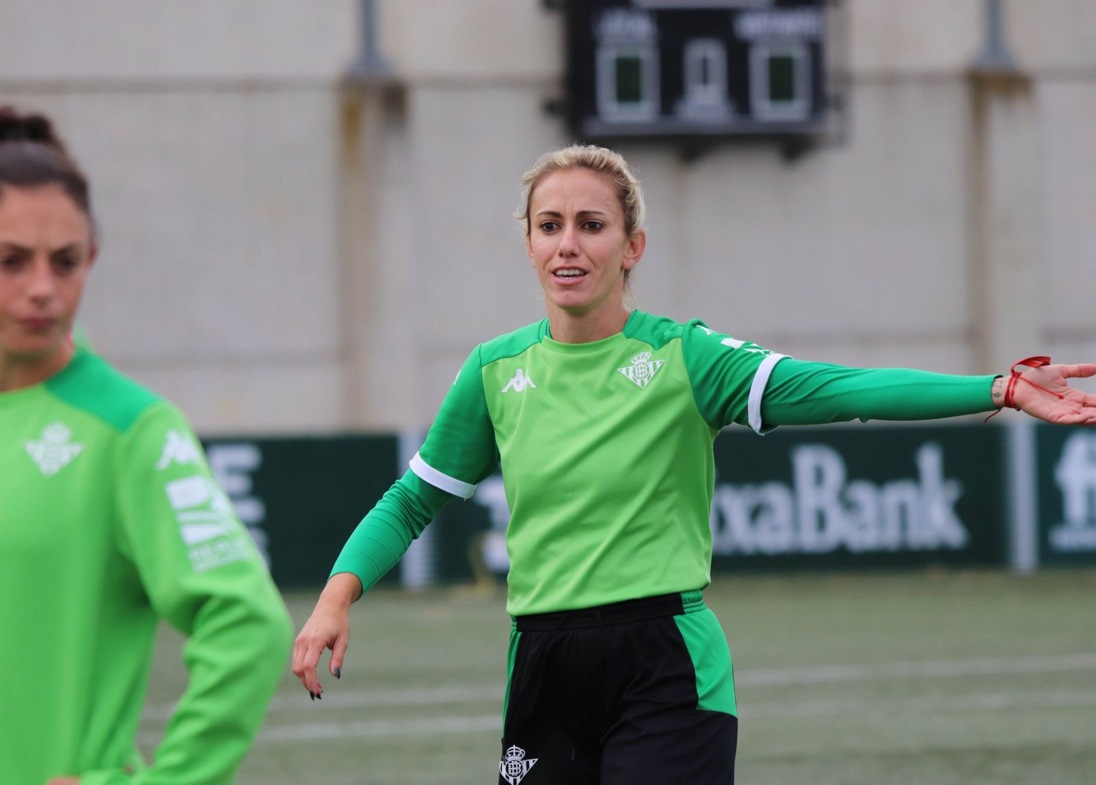 Ángela Sosa, en un reciente entrenamiento con el Betis Féminas.