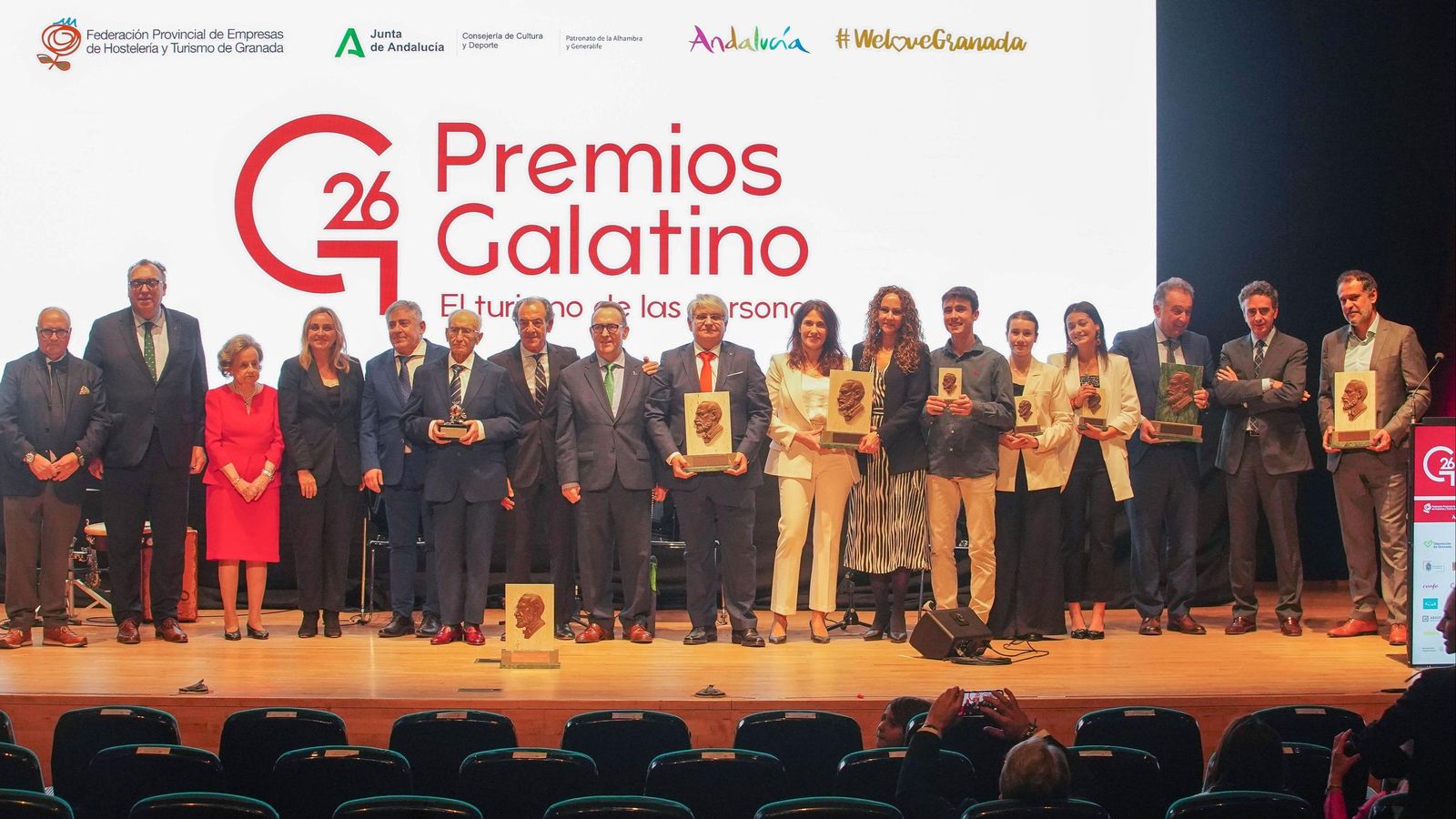 Todos los galardonados en los Premios Galatino de Granada